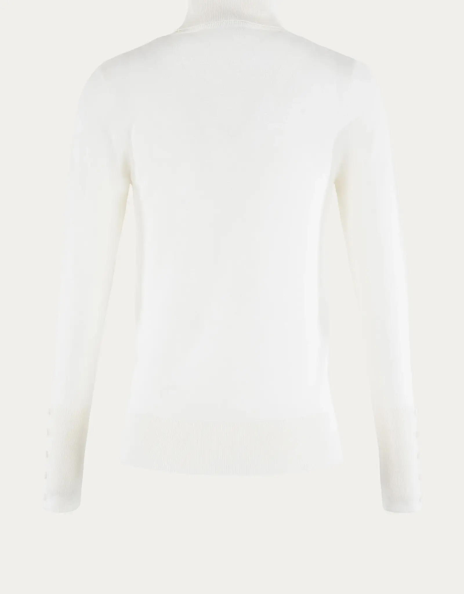 Emotions Pullover Coll. Neck Button LM Off White