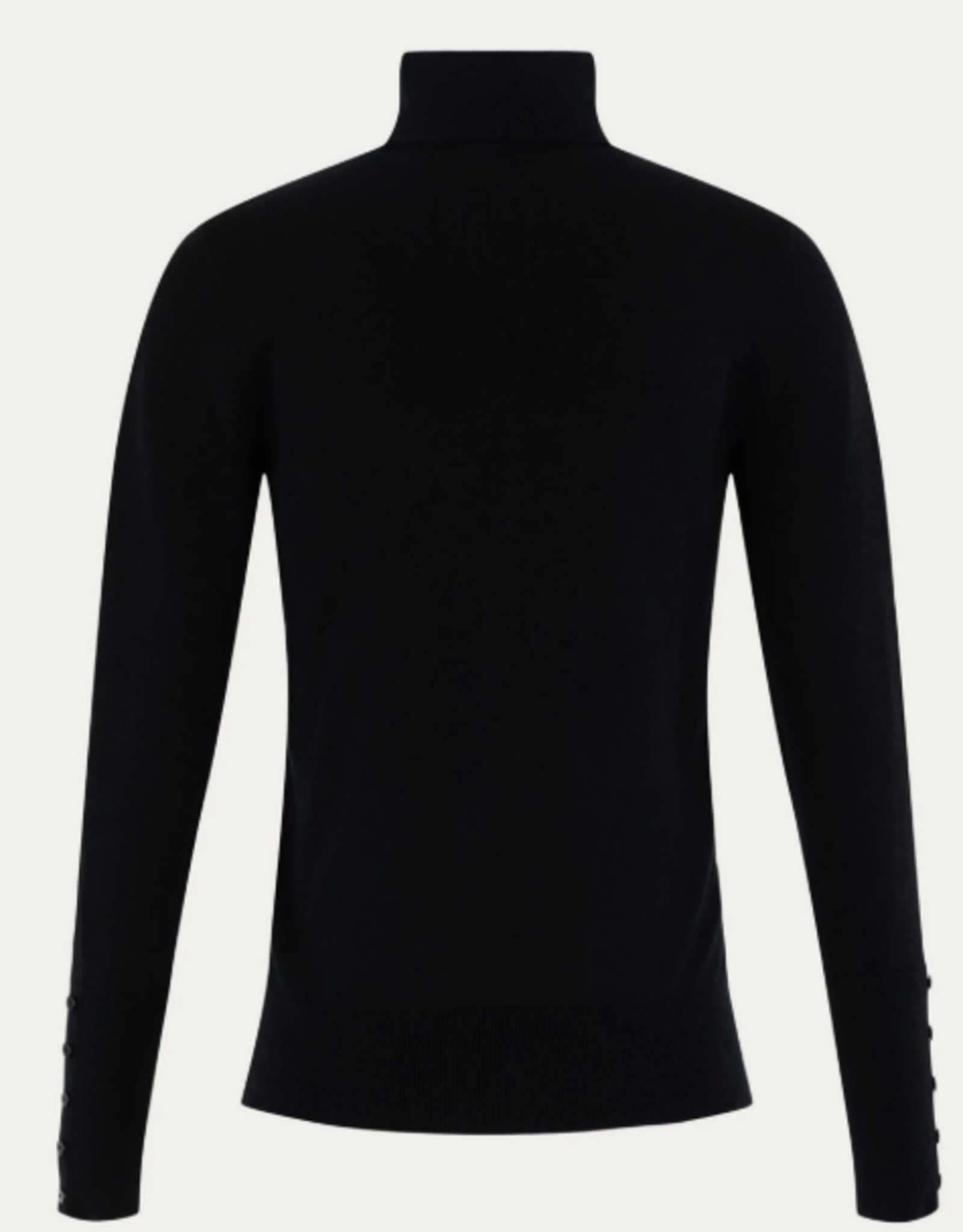 Emotions Pullover Coll. Neck Button LM Black
