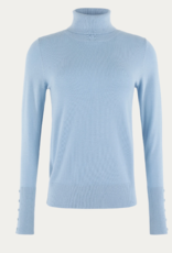 Emotions Pullover Coll. Neck Button LM Ice Blue