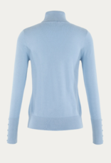 Emotions Pullover Coll. Neck Button LM Ice Blue