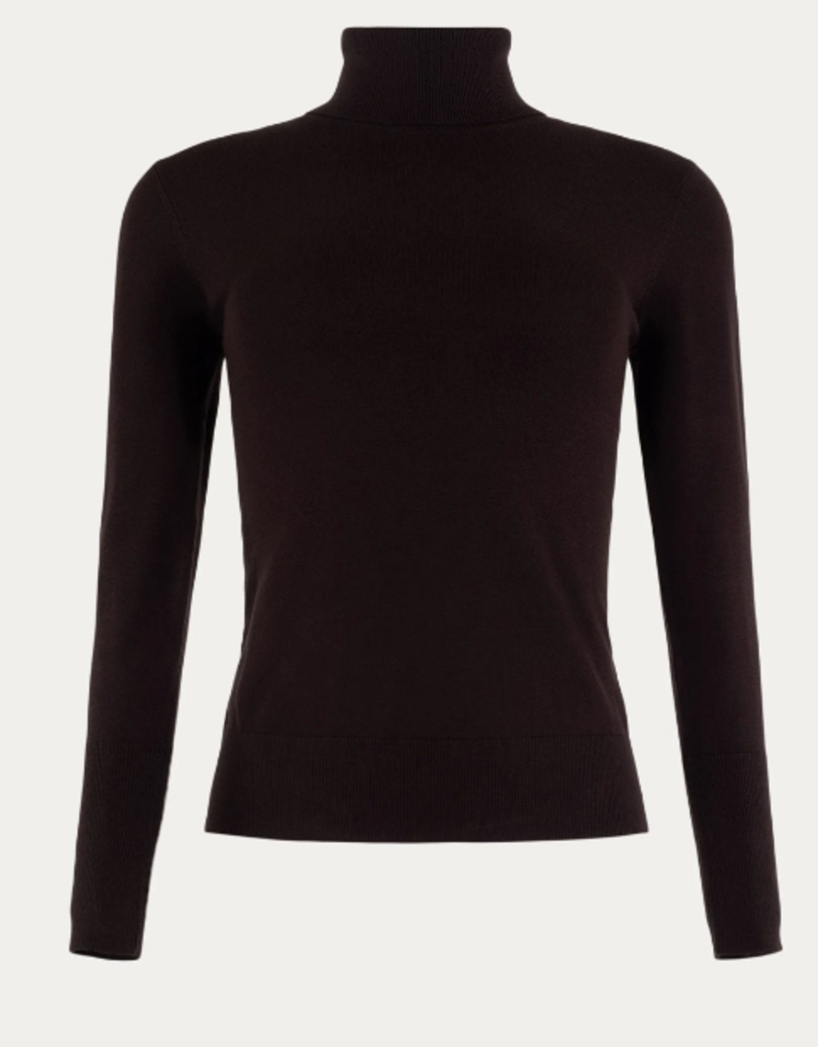 Emotions Pullover Coll. Neck Button LM Choco