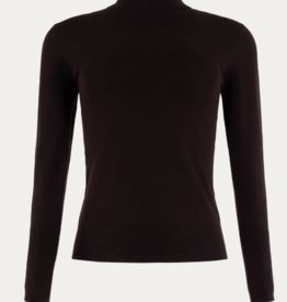 Emotions Pullover Coll. Neck Button LM Choco