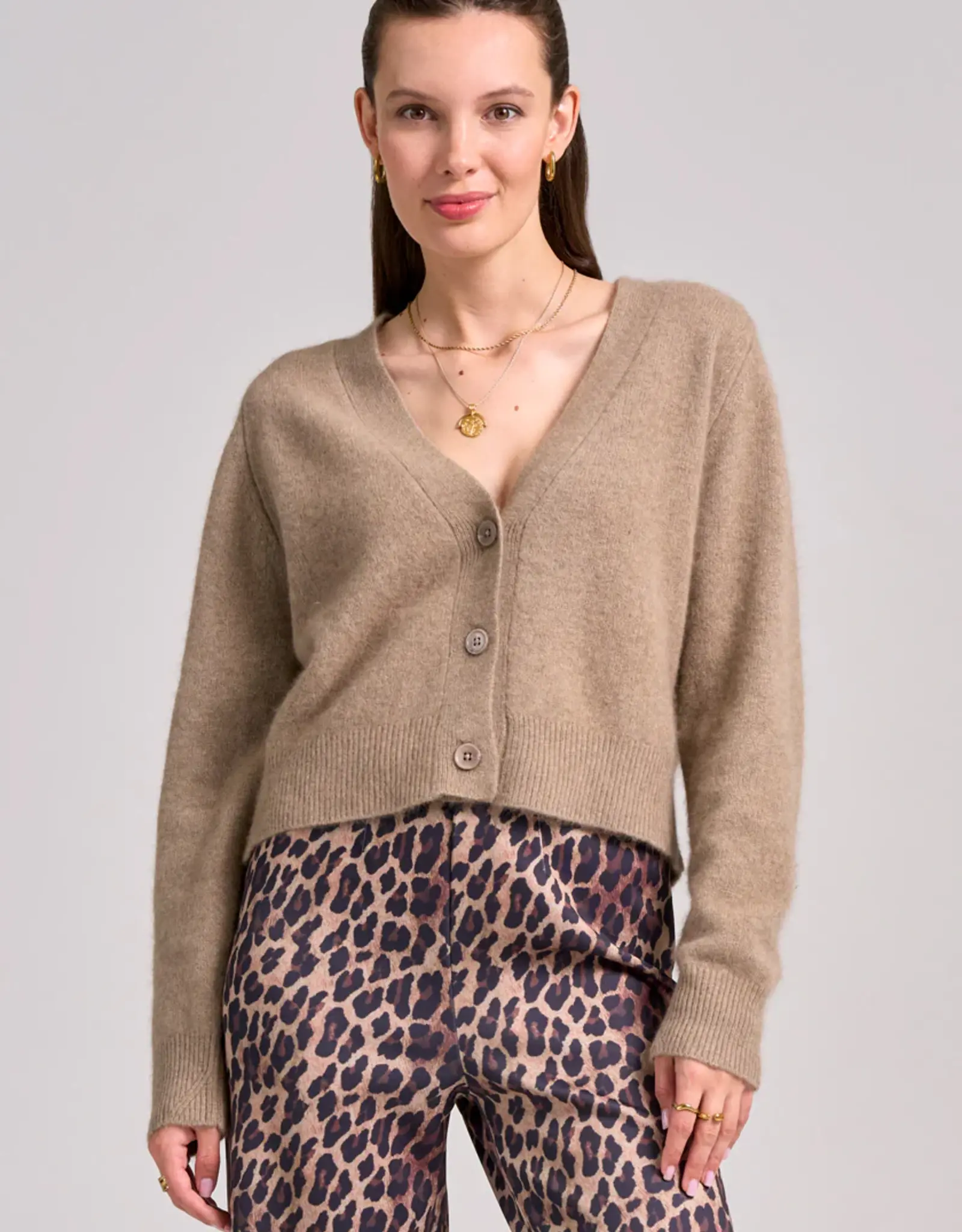 Princess goes Hollywood Vest Cardigan Hairy Basic Nomad Taupe