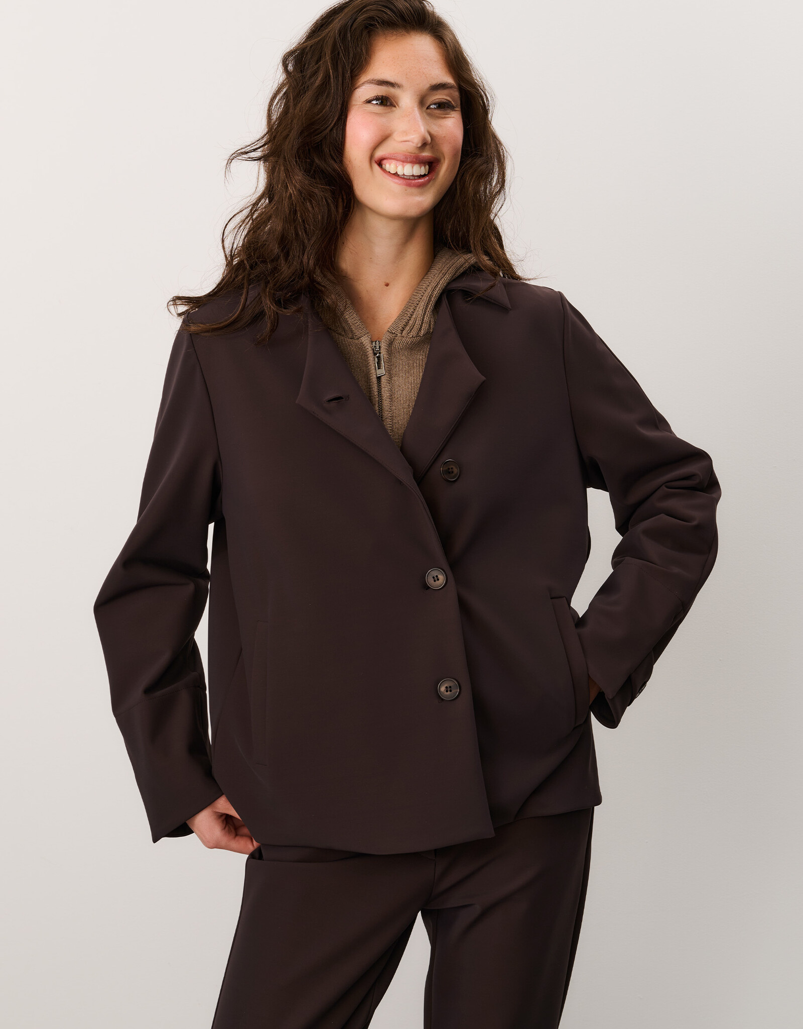 JapanTKY Misato Blazer B travel D Brown