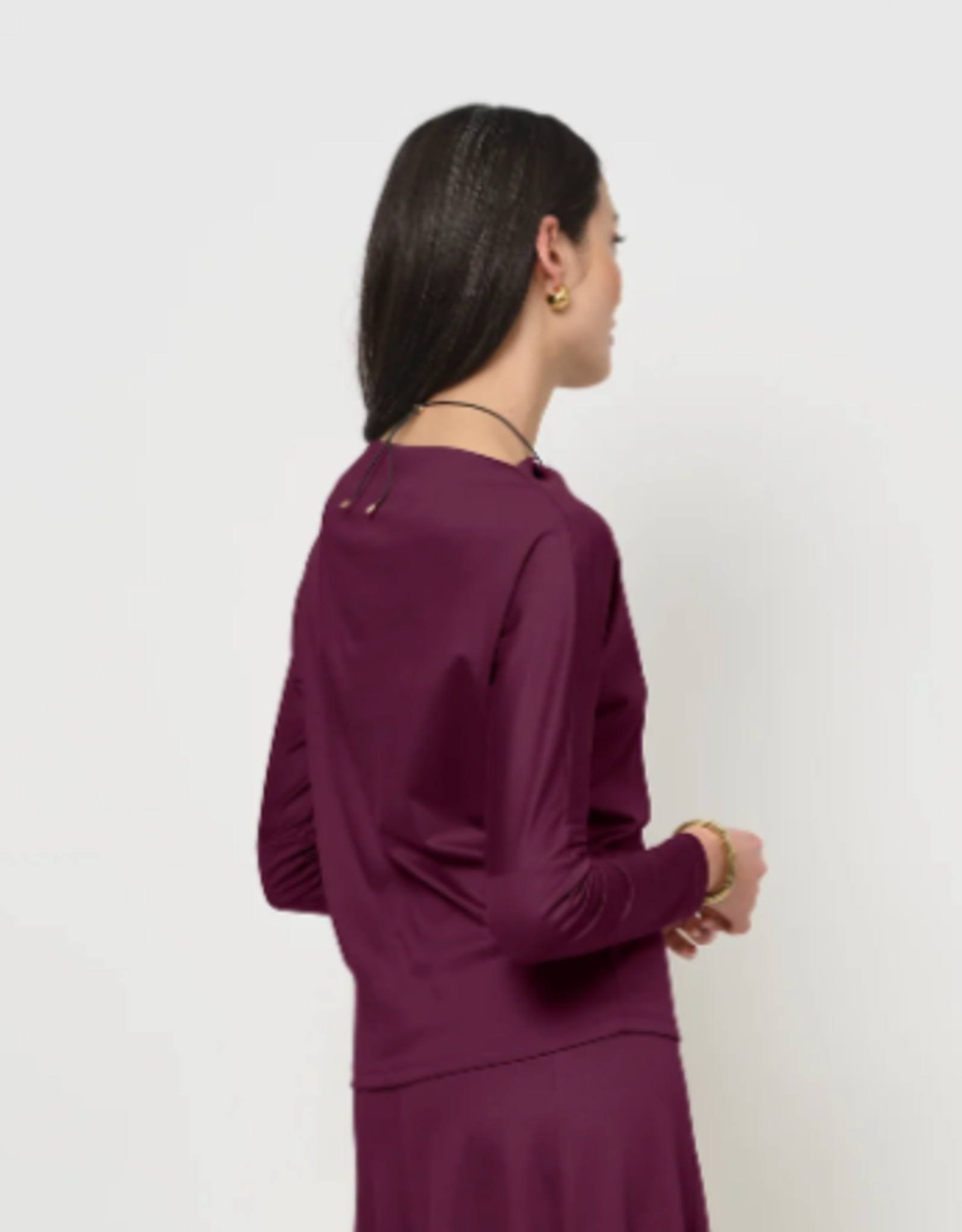 LaSalle T-Shirt Boat Neck Purple