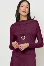 LaSalle T-Shirt Boat Neck Purple