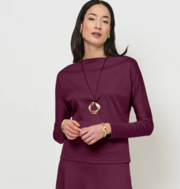 LaSalle T-Shirt Boat Neck Purple