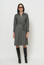 LaSalle Jurk Kraagje en Strik Grey