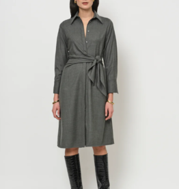 LaSalle Jurk Kraagje en Strik Grey