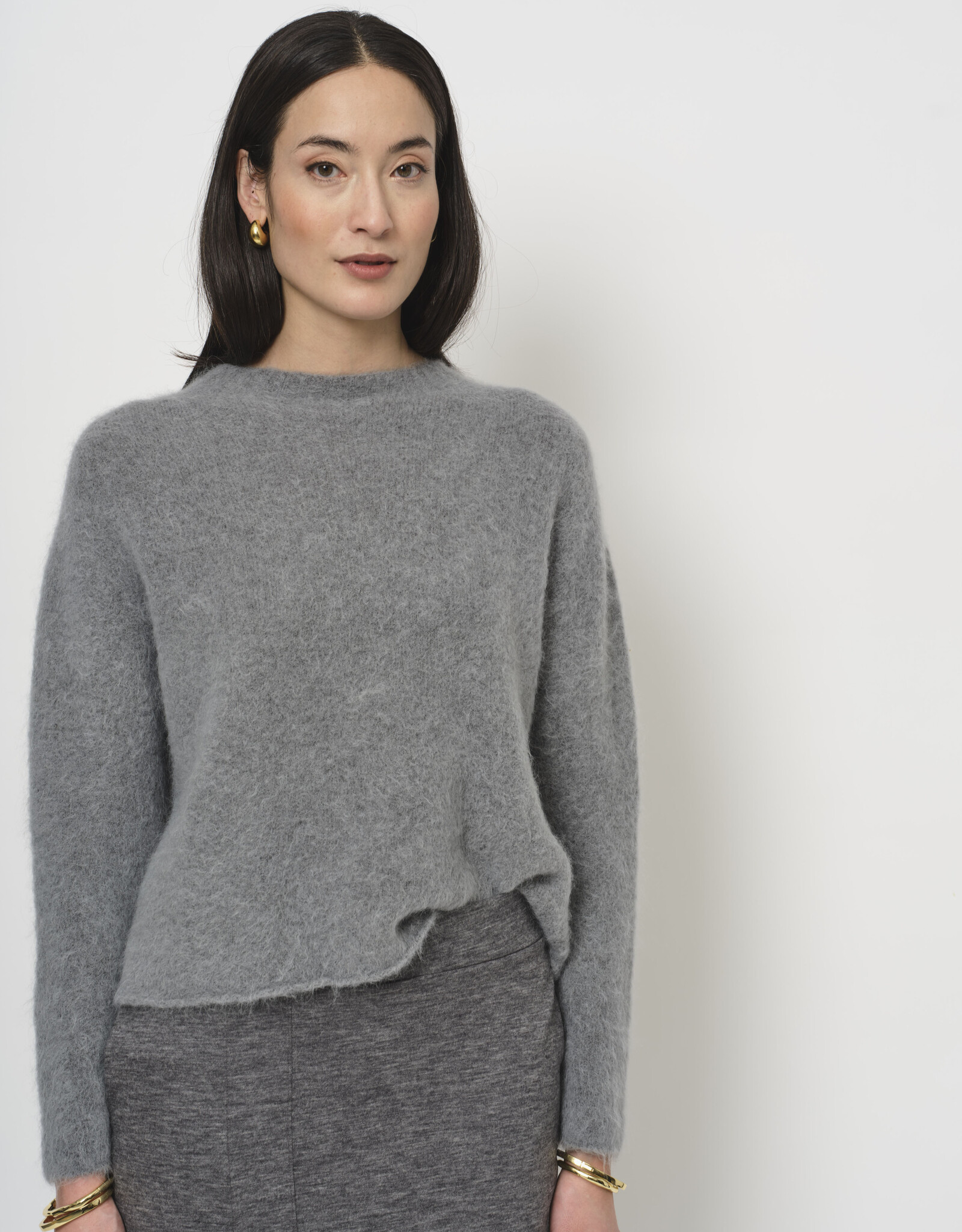 LaSalle Pullover ronde Hals Alpaca Grey