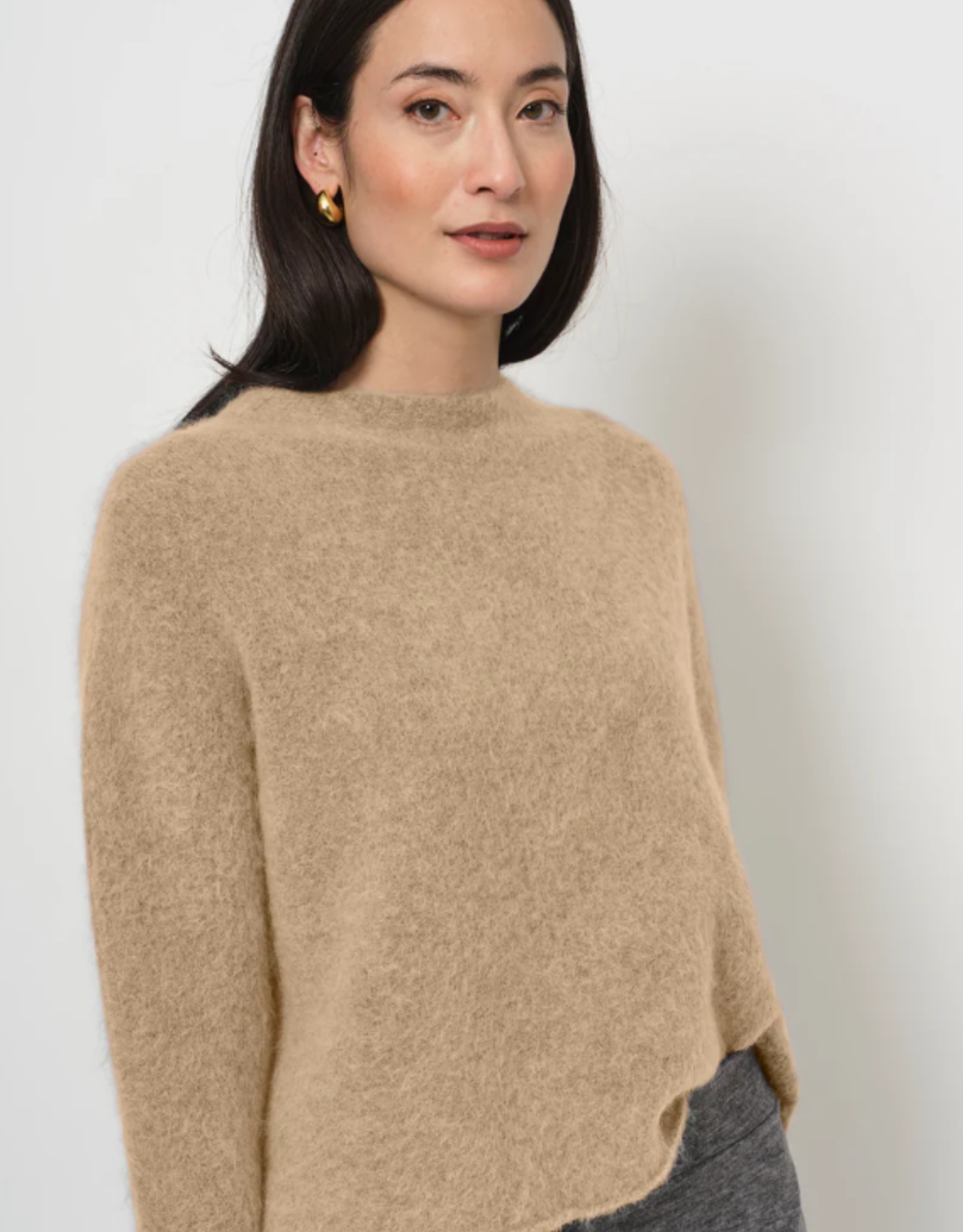 LaSalle Pullover ronde Hals Alpaca Sand