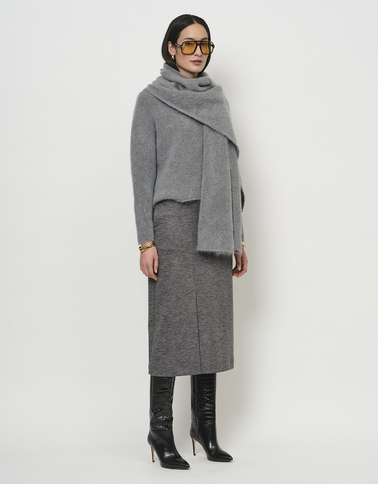 LaSalle Shawl Alpaca Grey