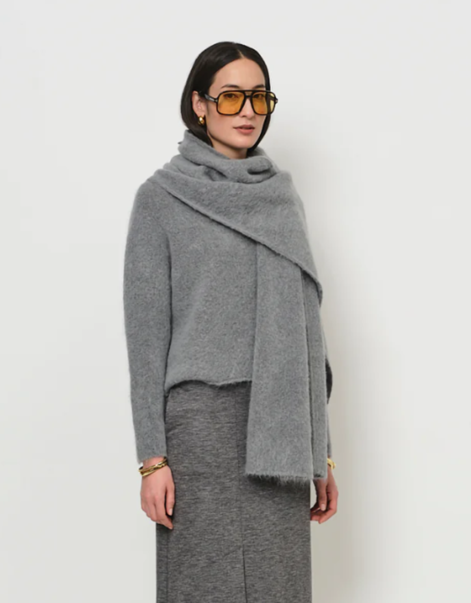 LaSalle Shawl Alpaca Grey