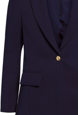 Marc Aurel Blazer Lang Getailleerd Navy