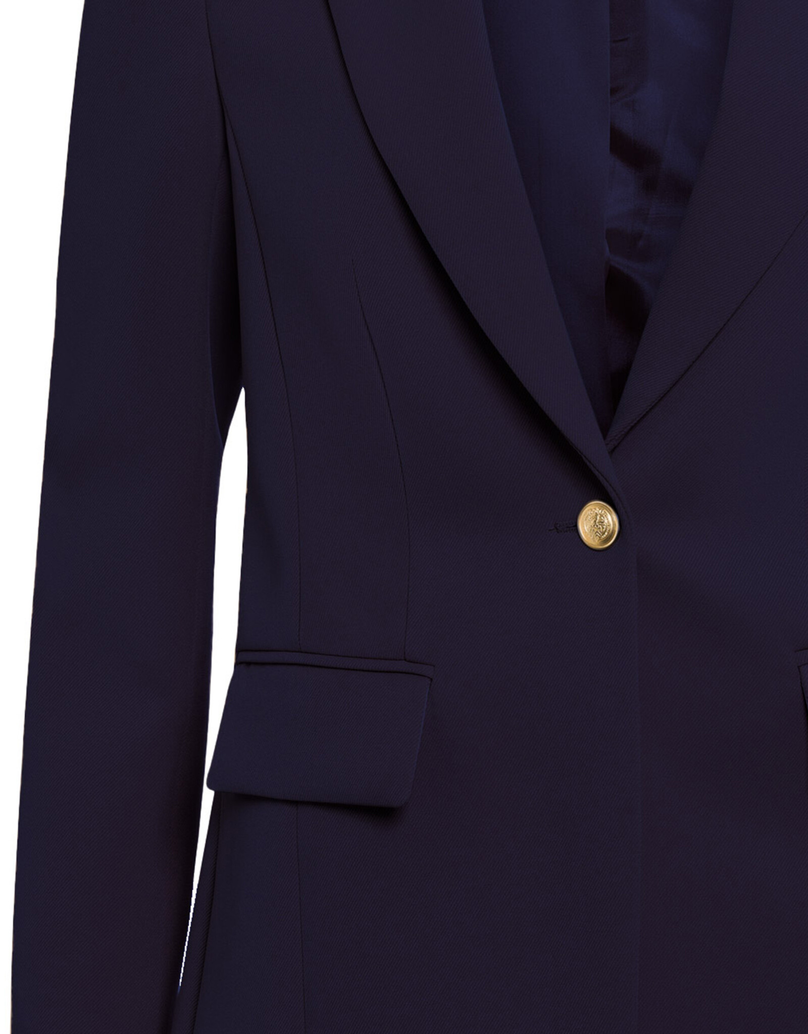 Marc Aurel Blazer Lang Getailleerd Navy