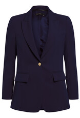 Marc Aurel Blazer Lang Getailleerd Navy