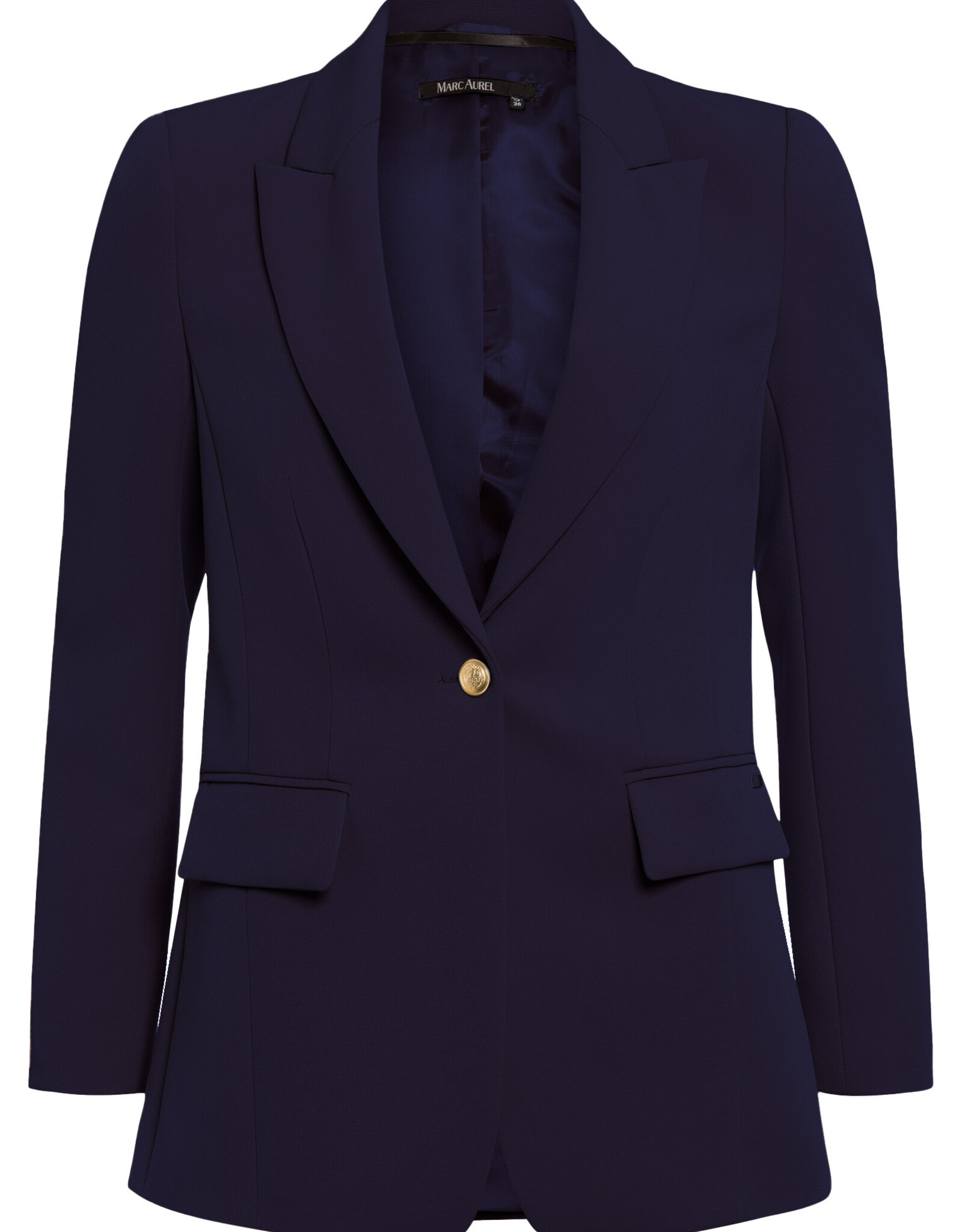 Marc Aurel Blazer Lang Getailleerd Navy
