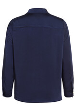 Marc Aurel Blouse Satijn Met Zakken Navy