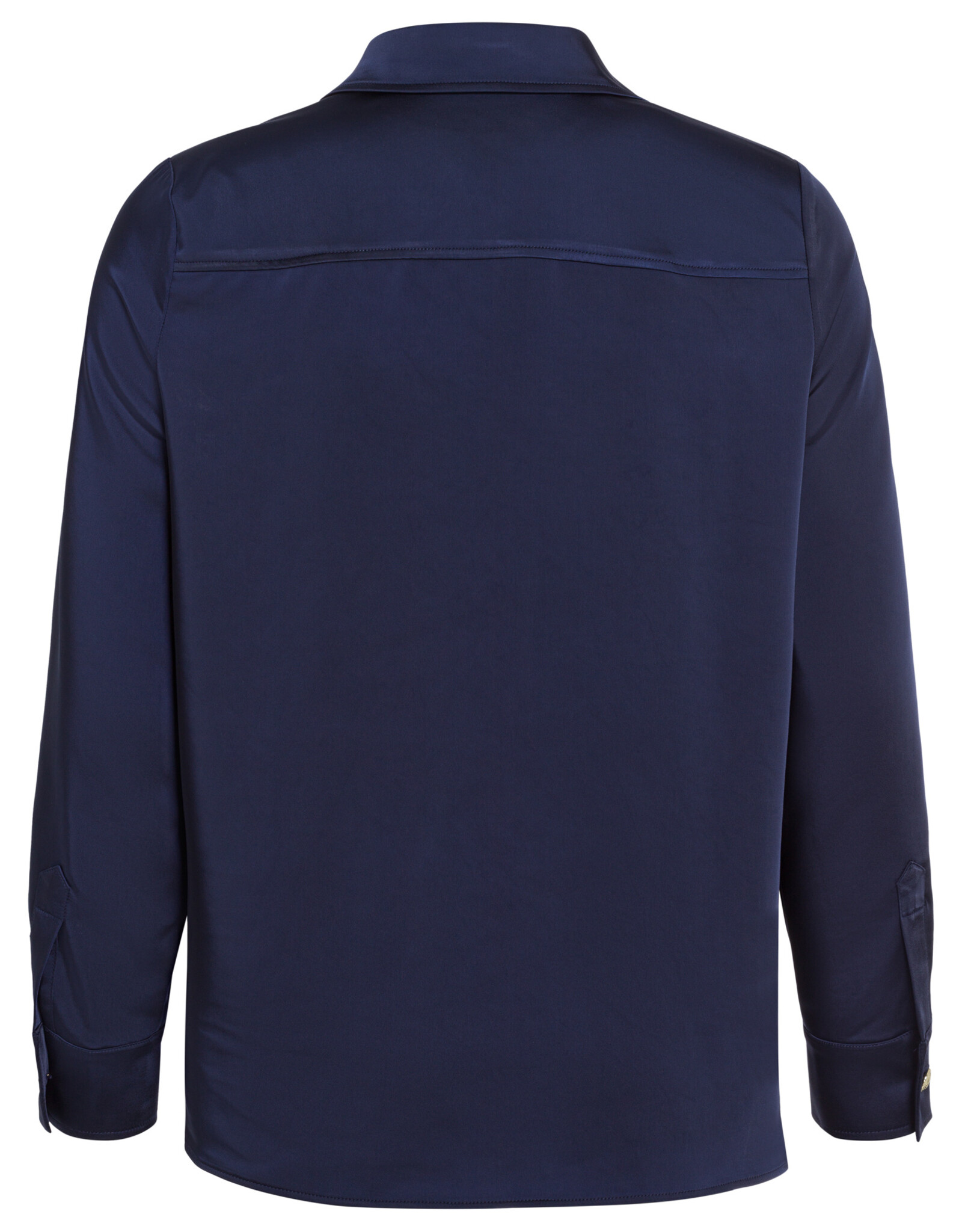 Marc Aurel Blouse Satijn Met Zakken Navy