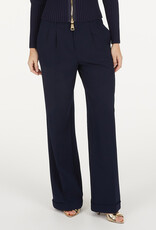 Marc Aurel Pantalon Bandplooi Met Omslag Navy