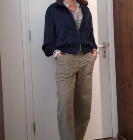 Marc Aurel Jackje Satijn Navy