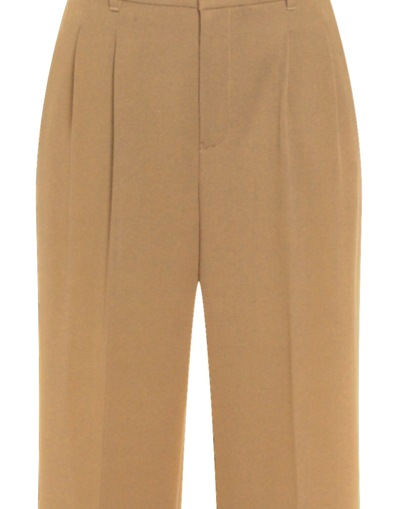 Marc Aurel Pantalon Bandplooi Met Omslag Beige