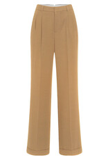 Marc Aurel Pantalon Bandplooi Met Omslag Beige