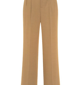 Marc Aurel Pantalon Bandplooi Met Omslag Beige