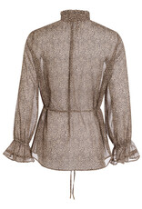 Marc Aurel Blouse Print Camel Zwart