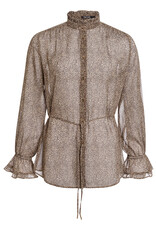 Marc Aurel Blouse Print Camel Zwart