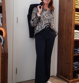 Marc Aurel Pantalon Met Koord Zakjes Achter Navy