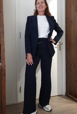Marc Aurel Blazer Lang Getailleerd Navy