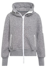 Marc Aurel Boucle Jackje Capuchon Licht grijs