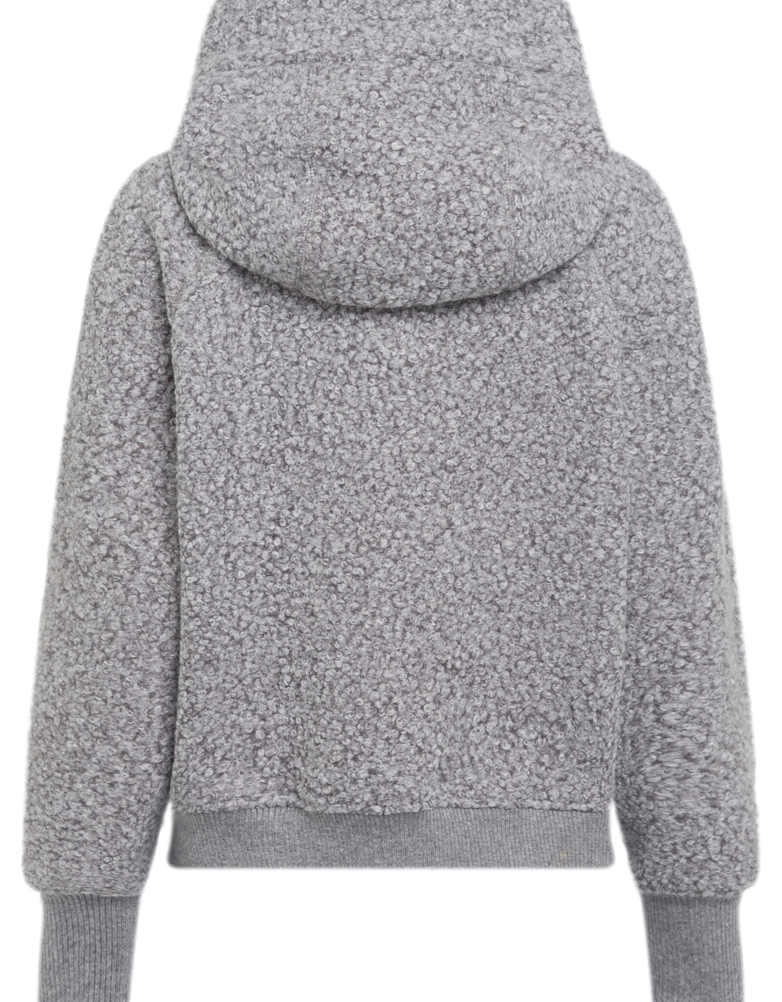 Marc Aurel Boucle Jackje Capuchon Licht grijs
