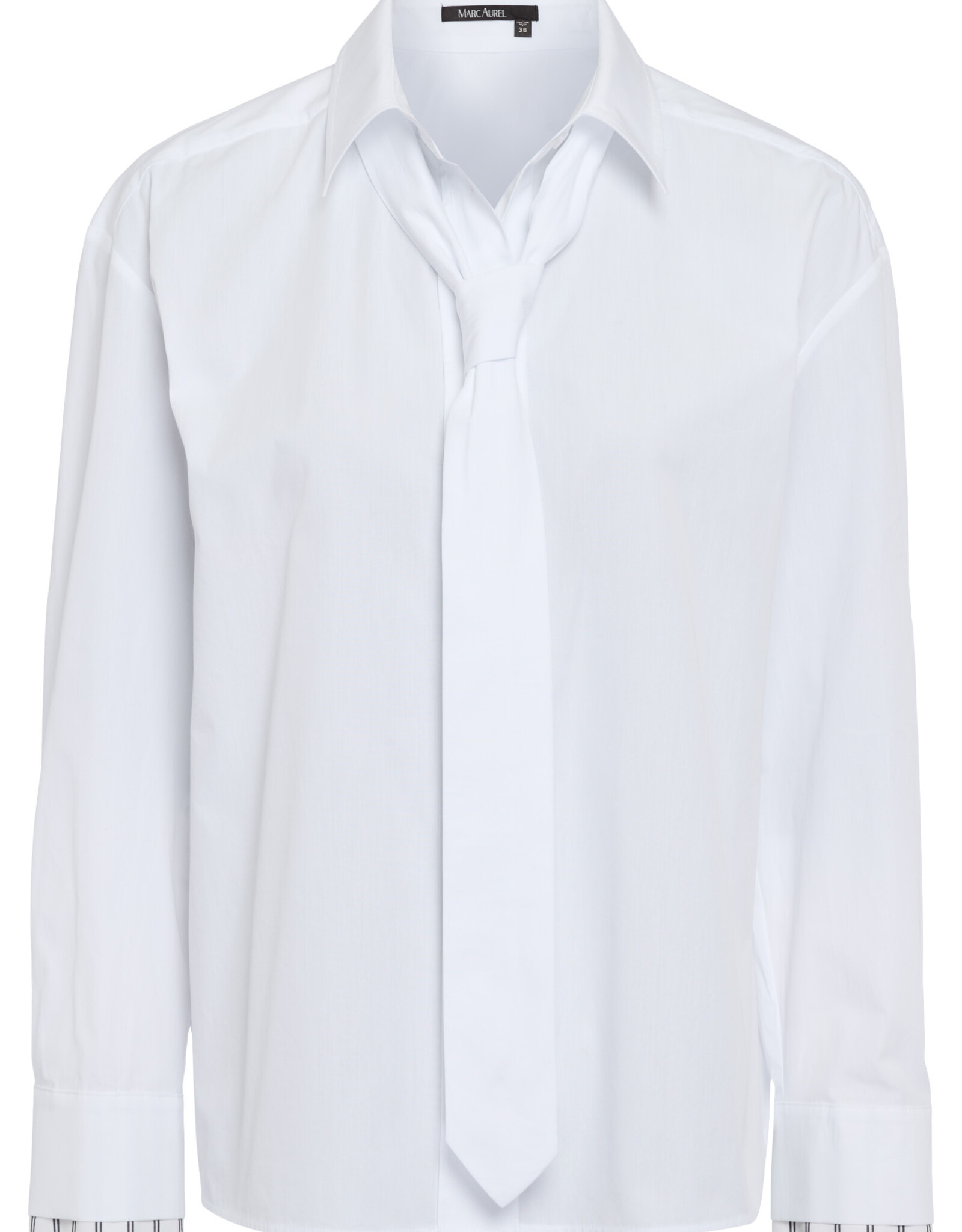 Marc Aurel Blouse Stropdas Wit