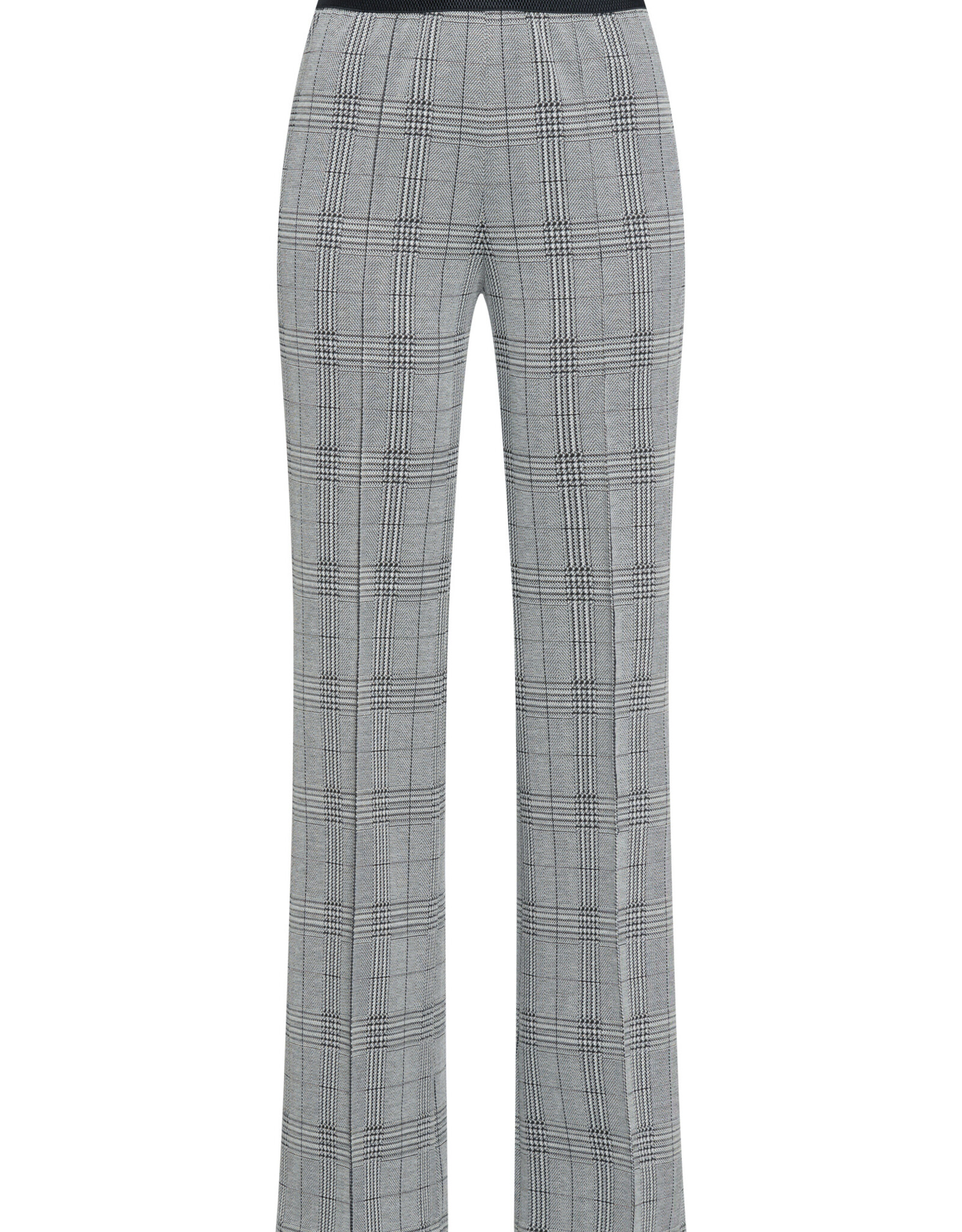 Marc Aurel Pantalon Flared Ruit Grijs