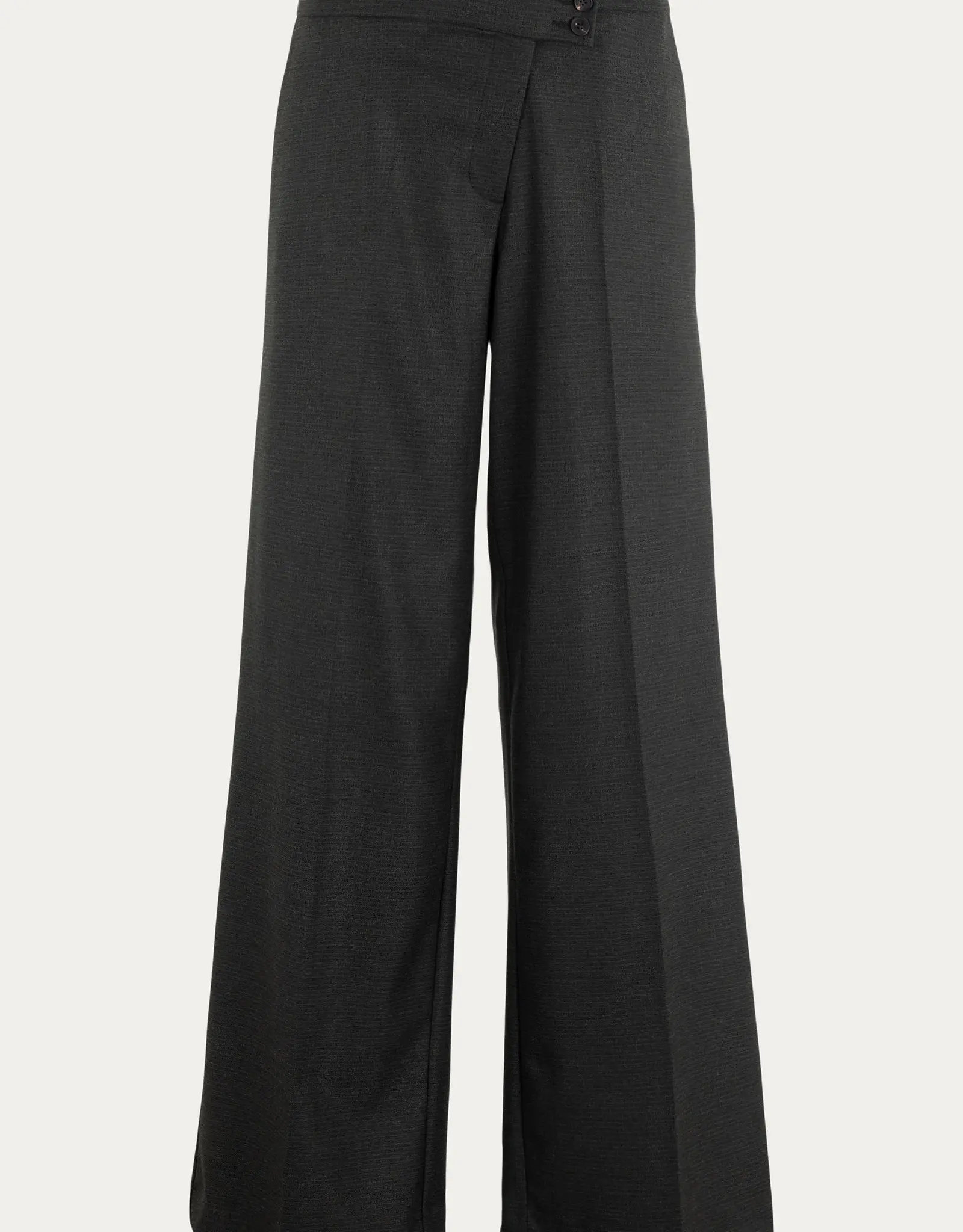 Anna Blue Pantalon Cross A-Sym Sluiting Ruit Olive Solid