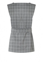 Ana Alcazar Gilet Ruit Ceintuur Grijs Wit