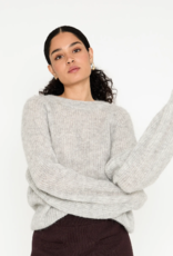 Bellamy Pullover Medea R-Hals Mohair Grey Sand