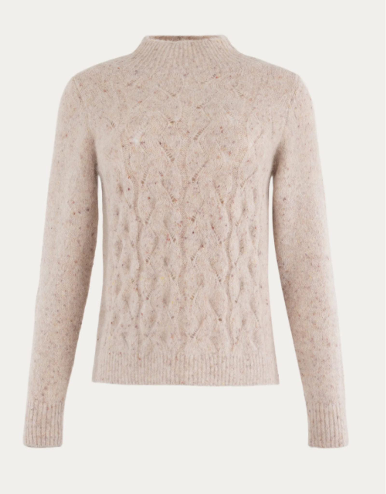 Bellamy Pullover Thebe Ajour Kabel L Grey Melange