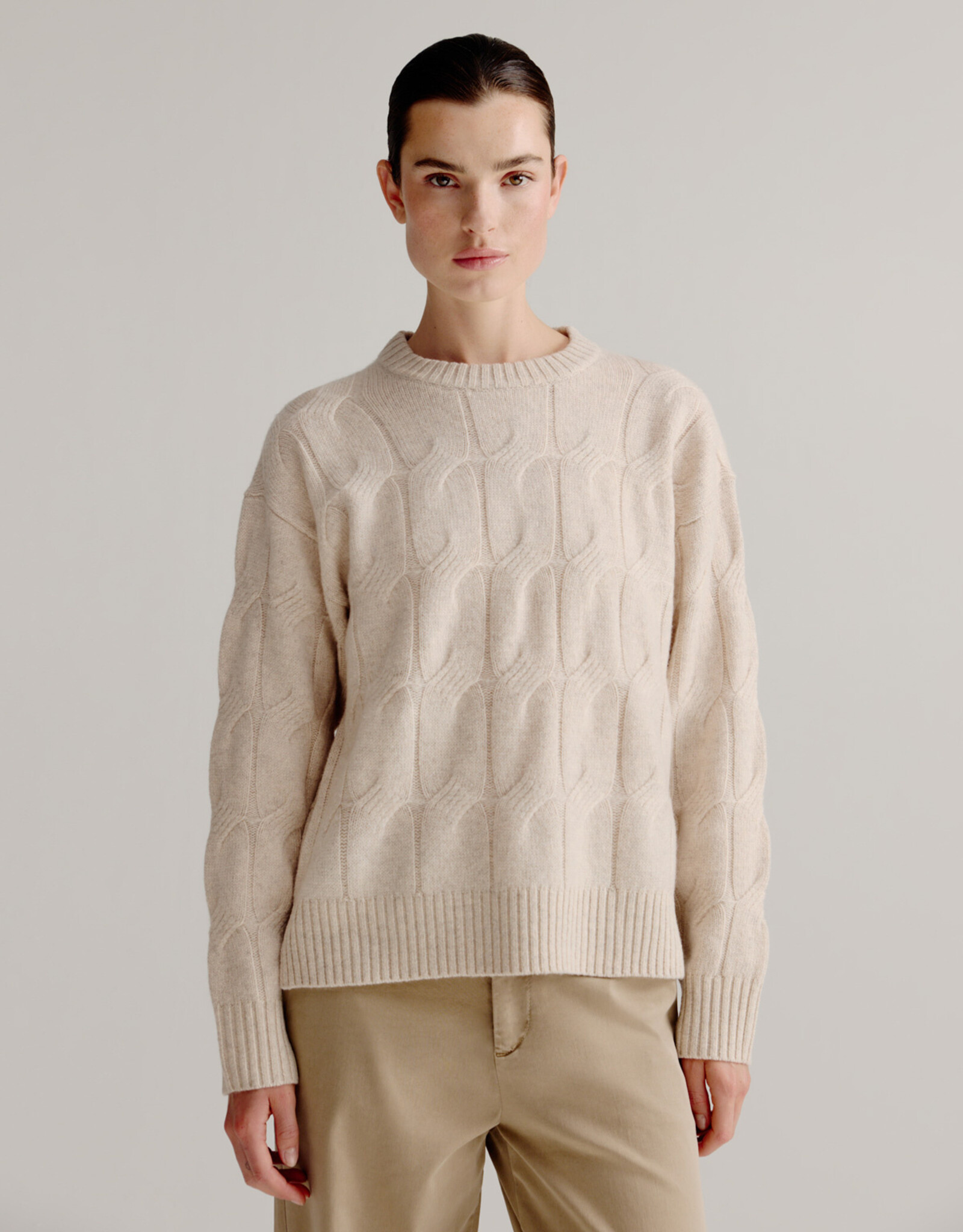 Josephine &CO Pullover Lasse Kabel Sand