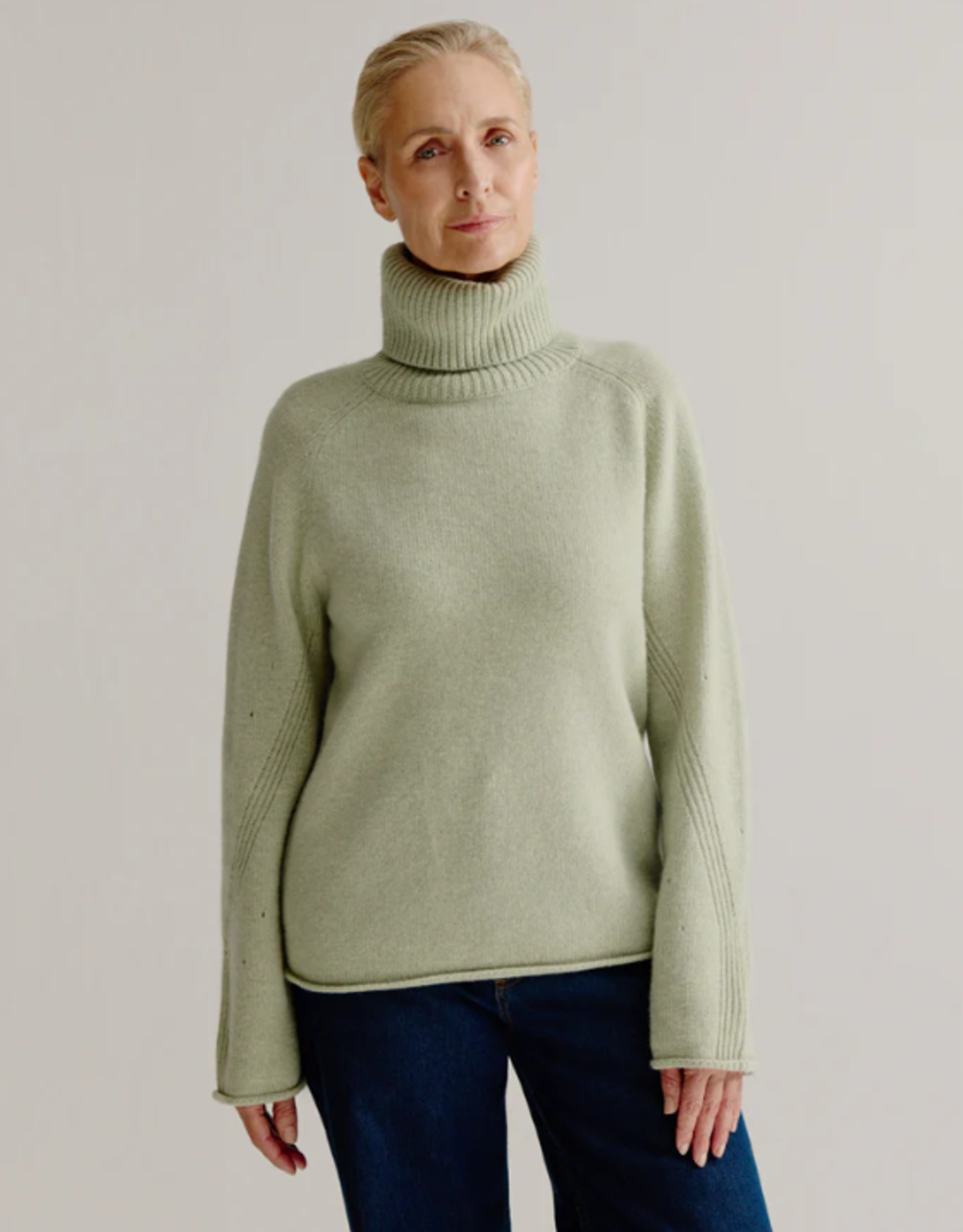 Josephine &CO Pullover Loena Grote Col Ajour Op Mouw Mint
