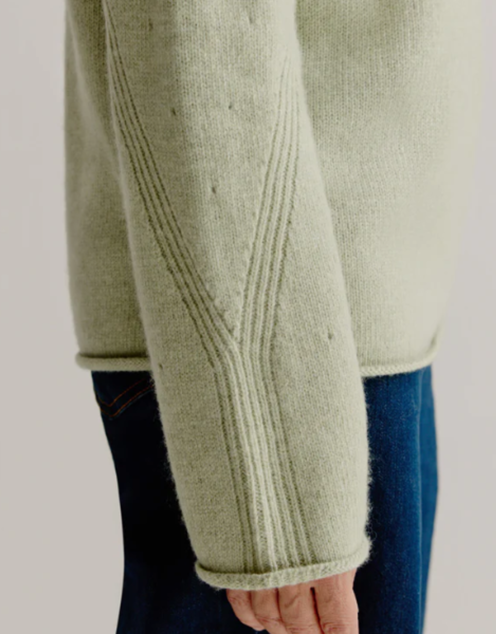 Josephine &CO Pullover Loena Grote Col Ajour Op Mouw Mint