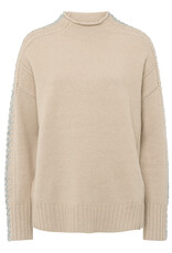 Marc Aurel Pullover Grijze Festonsteek Beige