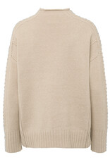 Marc Aurel Pullover Grijze Festonsteek Beige