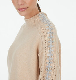 Marc Aurel Pullover Grijze Festonsteek Beige