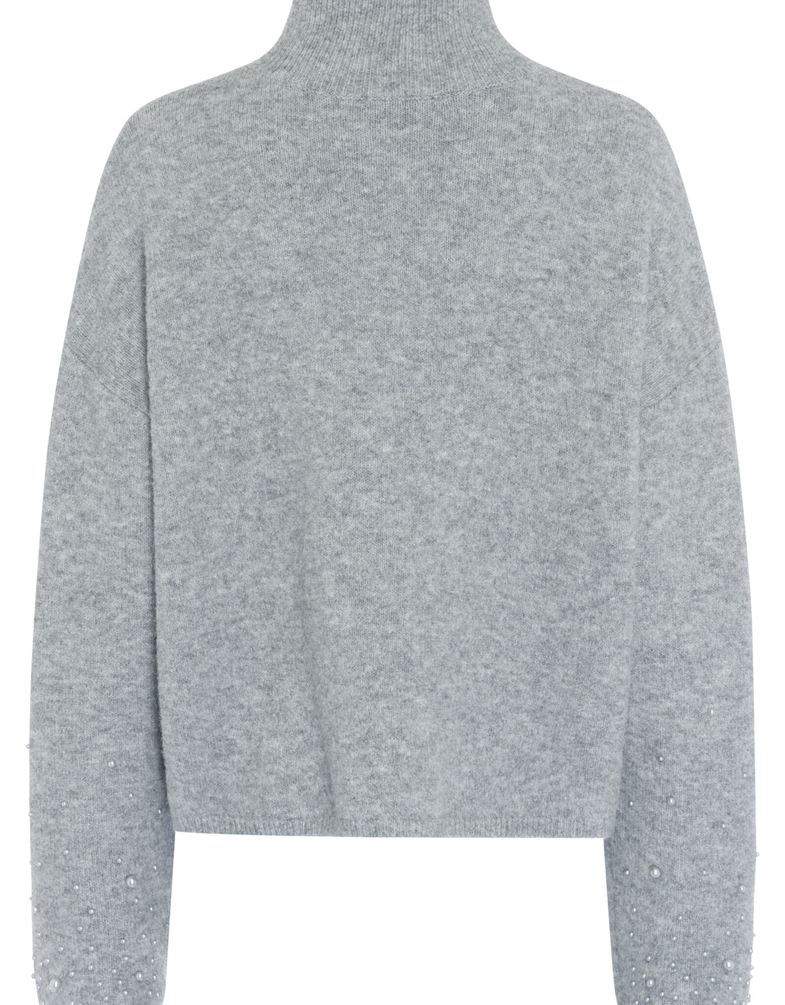 Marc Aurel Pullover Kol Pareltjes Grijs