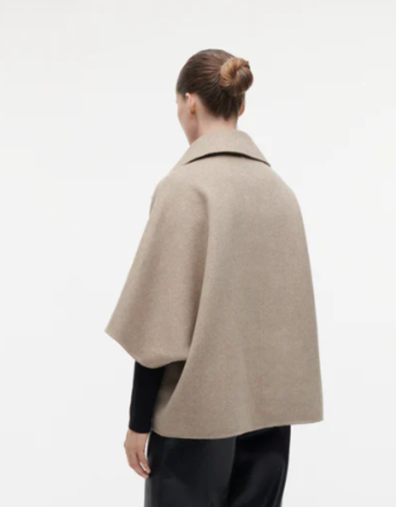 Studio AR Avy Wollen Poncho D Beige