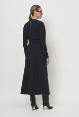 LaSalle V Neck Long Sleeve Top Navy