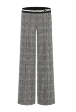 Cambio Pantalon Ava Ruit Zwart/Wit